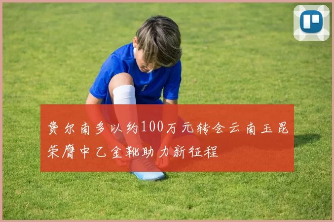 费尔南多以约100万元转会云南玉昆荣膺中乙金靴助力新征程